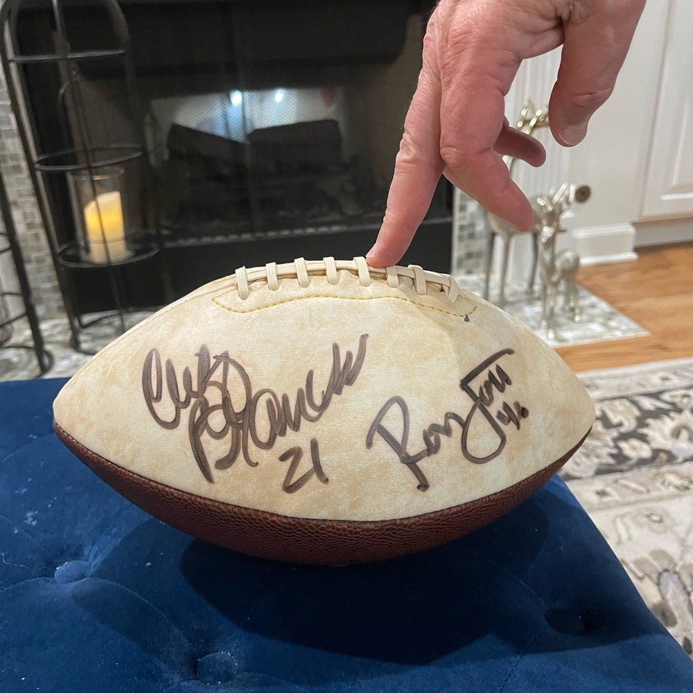 Cliff Branch & Ronnie Lott NFL Autographed Football